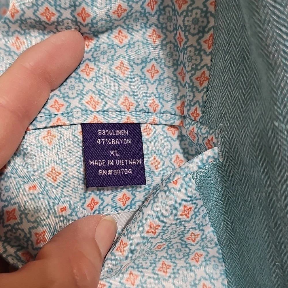 Alan Flusser Blue Linen Blazer